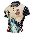 thumbnail image 3 of Men's 250th Anniversary USA Shirt - America 250 Flag Print Shirt USA 250th Anniversary Polo Shirts for Men, 3 of 3