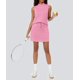 thumbnail image 5 of Conjunto de falda deportiva de tenis de dos piezas, color rosa intenso, 5 of 7
