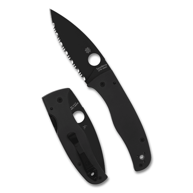 Spyderco Knives Bodacious C263GSBK Black Serrated CPM-S30V G10 Pocket Knife Cuchillo