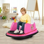 Infans 6V Kids Ride On Bumper Car Vehicle 360° Spin Race Toy w/ Remote Control Pink