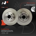 thumbnail image 4 of A-Premium 12.99 inch (330 mm) Front Vented Disc Brake Rotors + Ceramic Pads Kit Compatible with Select Mercedes-Benz Models - S430 2000-2002, S500 2000-2003, CL500 2001-2003, 6-PC Set, 4 of 9