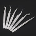 thumbnail image 6 of 6PCS False Lash Tweezers Set for Eyelash Extensions Clip Boot Volume Isolation Precise Eyebrow Nail Art Tongs Makeup Tools Kit (Tweezers E), 6 of 7