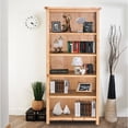 thumbnail image 3 of Greener Valley Tall Bookshelf with Natural/Waxed Finish, 70 x 13 x 35 Inches, 5 Shelves, 3 of 5