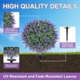 thumbnail image 4 of Artificial Boxwood Topiary Balls with Lavender – Set of 2 UV-Resistant 23" Fake Shrubs with Ground Spikes, Faux Evergreen Decorative Plants for Outdoor Indoor Porch Patio Garden, 4 of 7