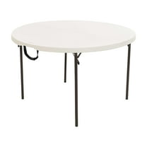 Lifetime 48 inch Almond Round Folding Table for Indoor/Outdoor Light Commercial Use