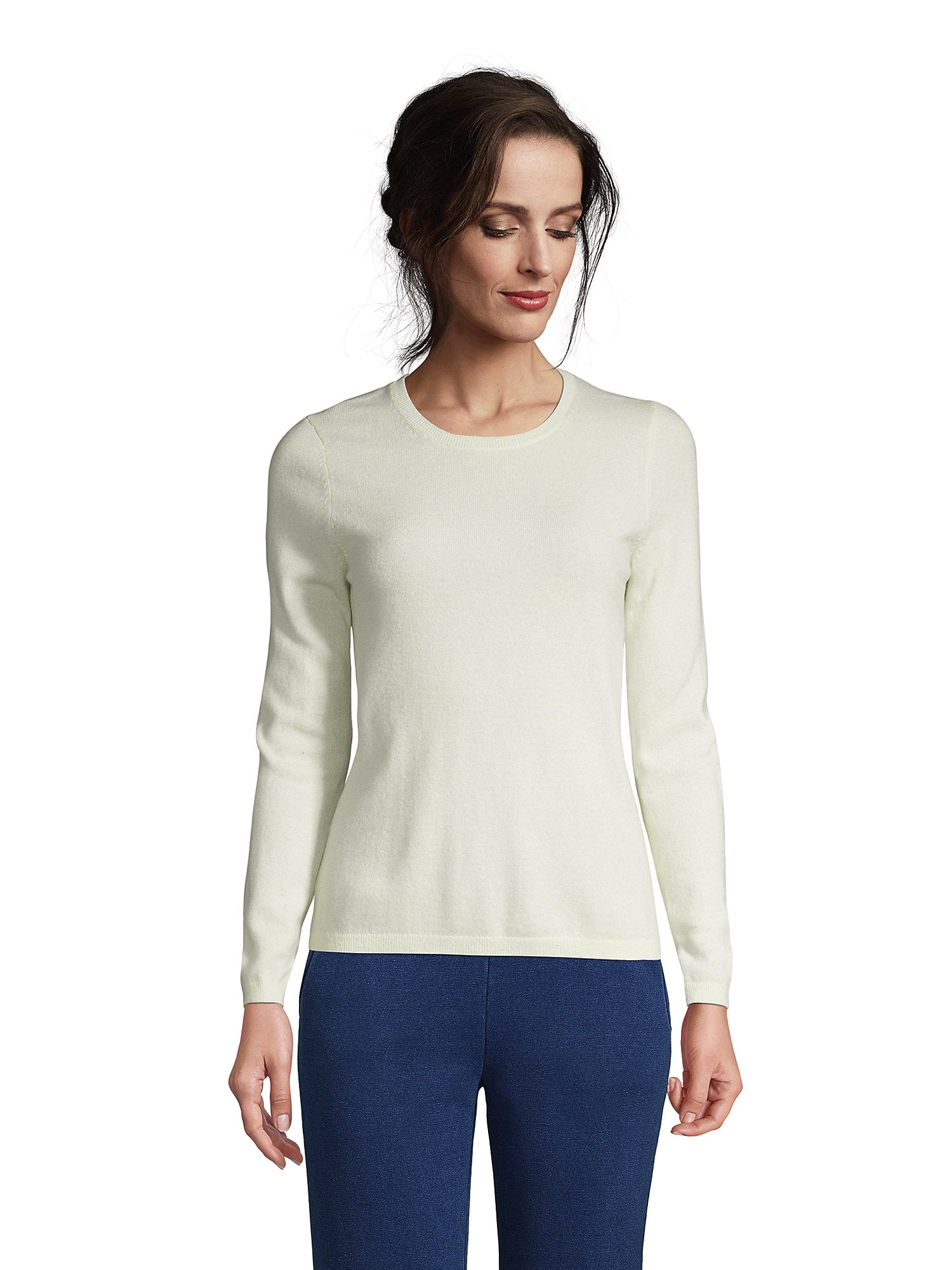 Lands' End Women's Cashmere Crewneck Sweater