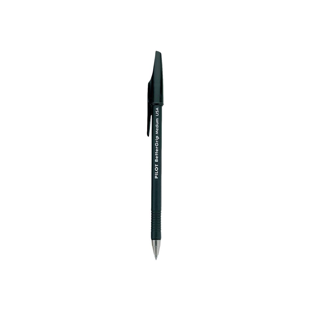 PILOT Ballpoint Pen,Stick,Med,Black,PK12 PIL30050