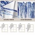 thumbnail image 5 of Navy Blue Swag Valances for Windows, Kitchen Window Curtains Over Sink, Summer Botanical Leaves Watercolor Window Treatment Curtains for Living Room/Bedroom Curtains 2 Panel Sets 36"x45", 5 of 8