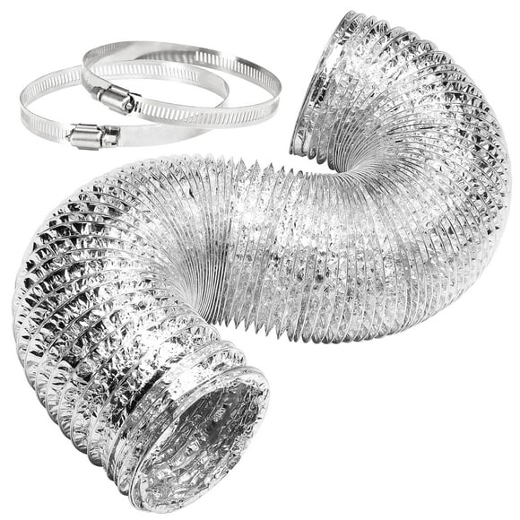 Lámina de aluminio Dutting Simple Deluxe de 10 cm y 2,4 m con abrazaderas, color plateado