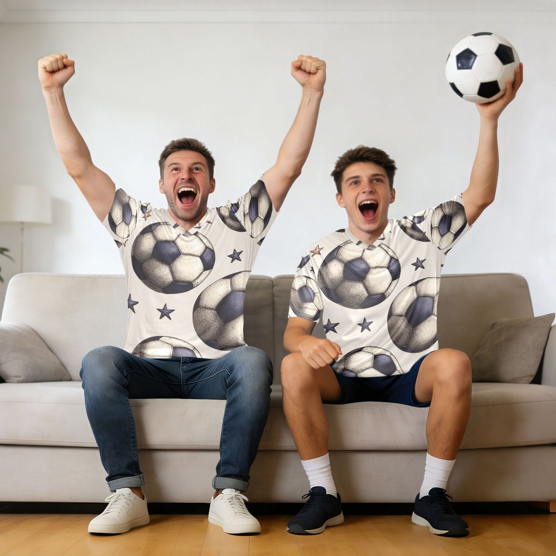 Retro Style Football with Stars Men's Sports Jerseys Athletic T-Shirt Football Referee Short Sleeves Shirt XXL