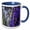 Blue/White, variant on 3drose, Praying Mantis Sitting in Blue Flowers, 11oz Two-tone Red Mug