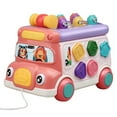 thumbnail image 2 of ToyKingdee Music Activity Bus Toy, Education Learn Car, Sound & Light, Interactive Game, Shape Sorter, Animal Matching, Holiday Birthday Present, 2 of 8