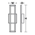 thumbnail image 6 of Afx ZLAV1405L30D1BK Zola 14" Wide Led Bath Bar - Black, 6 of 7