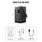 Grecell 240W Power Station,Solar Generator with Integrated Stand Emergency Power for Outdoors Travel, Home Use