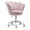 Pink, variant on Kids Desk Chair with Wheels, Cute Petal Study Computer Chair with Arms for Teen Girls, Upholstered Velvet Swivel Kids Rolling Task Chair for Bedroom, Vanity, Blue