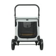 BingoPaw 4 Wheels Pet Carrier Dog Stroller, Gray, 25"L x 41"W x 46"H