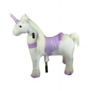 Giddy Up & Go Small White/Purple Unicorn