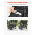 thumbnail image 3 of VEVOR Wagon Stroller for 4 Kids, Push Pull Quad Collapsible Stroller with Adjustable Handle, Safety Harness & Removable Canopy, 4-Seater Stroller Wagon for Camping, Dark Gray & Black (330LBS Loading), 3 of 9