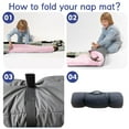thumbnail image 5 of KAINSY Personalized Toddler Nap Mat, Toddler Sleeping Mat with Removable Pillow and Dotted Backing Blanket, Soft and Comfortable Kids Napping Mats - Rolled Slumber Bags for Preschool, Daycare, 5 of 8