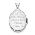 thumbnail image 3 of FB Jewels Sterling Silver Rhodium-plated w/Gold-plate Oval Granddaughter Locket, 3 of 5