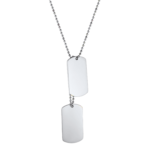 FindChic Dog Tags Necklace for Men, Military Dog Tag Pendant Necklace Stainless Steel Jewelry Gift for Birthday Christmas Day （Box）