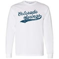 thumbnail image 3 of UGP Campus Apparel Colorado Springs Baseball Script - Hometown Pride, Pitcher Long Sleeve T Shirt - 2X-Large - White, 3 of 6