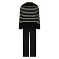 thumbnail image 5 of Jinhomg Women's Two Piece Thin Sweater Lounge Sets 2026 Fall Winter Oversized Knit Pullover with Wide Leg Pants Casual Comfy Knitted Outfits Black Free Size, 5 of 7