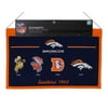Denver Football Broncos 22x14 Wall Hanging Banner featuring logos from 1960, 1962, 1968 and 1997