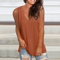 thumbnail image 2 of XIAONU Women's Curved Hem Loose Fit Tank Sleeveless V-Neck Pullover Flowy Tank Lightweight Casual Everyday Tanks, 2 of 5
