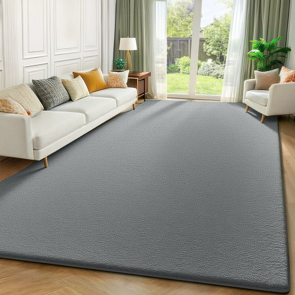 UNTIMATY Soft Low Pile Area Rug, 5ft x 8ft Area Rugs for Living Room Bedroom Carpet, Gray