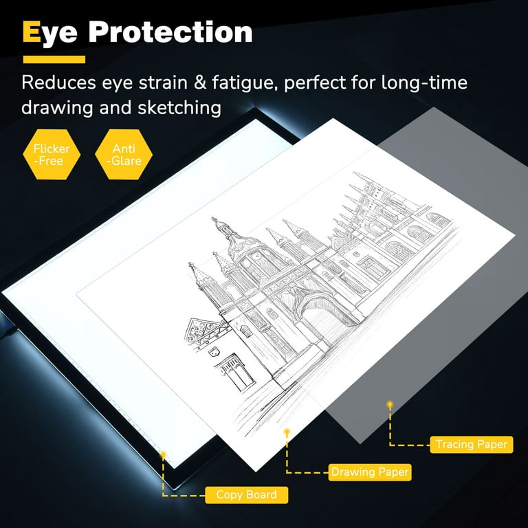 Cheap Three Level Dimmable Led Light Pad Drawing Board Pad Tracing Light  Box Eye Protection Easier for Diamond Painting