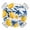 Yellow Blue, variant on Abstract Blue Round Tablecloth for 45-54 Inch Tables, Fitted Table Cover with Elastic Edge, Modern Contemporary Art Vintage Waterproof Outdoor Table Cloth Protector for Patio Garden Dinner Picnic