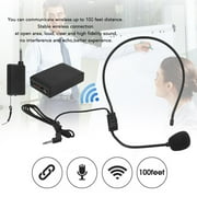 Portable Wireless Headset Microphone System Mic FM Transmitter Receiver For Voice Amplifier Speaker Karaoke