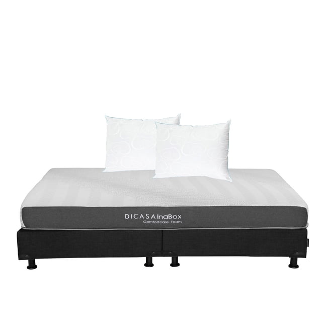 Colchón en Caja King Size Inabox + Box + 2 Almohadas Osos