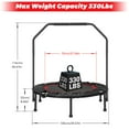 Triple Tree 40" Trampoline with Adult Handle, Foldable Design, Safety Spring, Ideal for Fitness