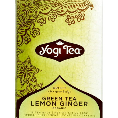Yogi Thé vert bio citron et au gingembre - caféine - 16 sachets de thé