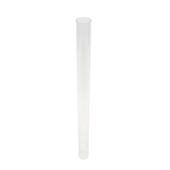 FixtureDisplays® 1PK Round Clear PVC Pipe 2-1/2" (63mm) X 36" Long, Rigid Plastic Tubing for Dust Collection Hose and Fittings, Light Scratches Present 15890-2.5"X36"