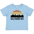 thumbnail image 3 of Inktastic Baltimore Maryland Skyline Sunset Boys or Girls Baby T-Shirt, 3 of 5