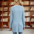 thumbnail image 3 of VIPOIN Girls Knit Long Cardigan Sweater, Ribbed Button Down with Side Pockets, Casual Layering Outerwear, 3 of 6