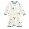 thumbnail image 1 of Hiiyo Chemise de Nuit à Manches Longues Col Rond en Coton pour Bébés Garçons Filles, Tailles 3M-4T, 1 of 3