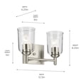 thumbnail image 3 of Kichler Lighting - Shailene - 2 Light Bath Vanity-8.25 Inches Tall and 12.5, 3 of 4