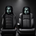 thumbnail image 5 of 2PCs Ghost Face Headrest Covers, Halloween Car Accessories, Scary Face Printing Auto Seat Universal Elastic Models Headrest Protector (A), 5 of 6