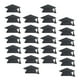 thumbnail image 2 of 12pcs graduación tapa forma etiqueta engomadas de agua taza de pastel adhesivo adhesivo pegatinas (negro), 2 of 6