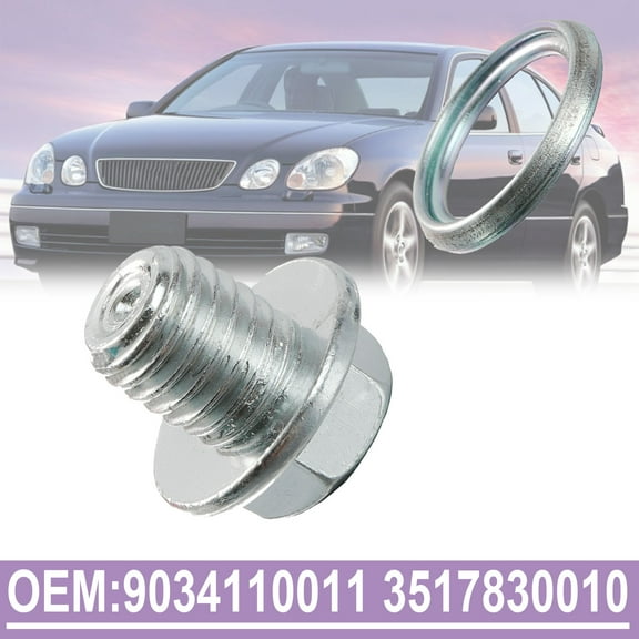 Car Transmission Drain Plug with Gasket for Toyota Lexus 90341-10011 35178-30010