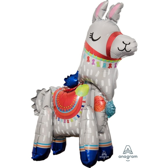 23-Inch Standing Llama Foil Balloon - Dazzling Party Decor with Long-Lasting Float Time