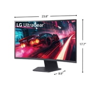 LG UltraGear 27 Curved QHD Gaming Monitor, 180Hz, AMD FreeSync 27GS60QN-B