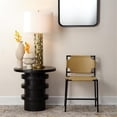 thumbnail image 2 of Jamie Young Co Asher 18" Transitional Leather Dining Chair in Cashew Brown/Black, 2 of 7