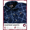 thumbnail image 5 of CANADA WEATHER GEAR Men's Sweatshirt - Plaid Sherpa Lined Fleece Long Sleeve Shirt for Men (M-XXL), 5 of 7