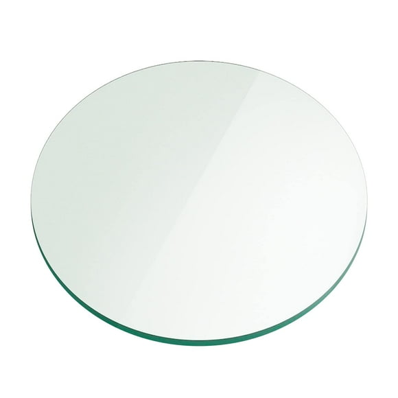 Fab Glass and Mirror Round Glass Table Top, 40 Inch, Clear