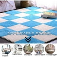 thumbnail image 7 of 10PCS Fluffy Plush Foam puzzle Mat, 11.8x11.8in Square Interlocking  Carpet Tiles, DIY Non-Slip Washable, Soft Climbing Area Rug for Home Use, 7 of 7